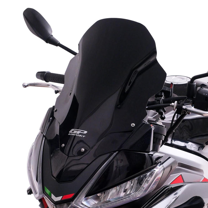 GP Kompozit Windshield Windscreen Black Compatible For Aprilia Tuono 660 Factory  2021-2024