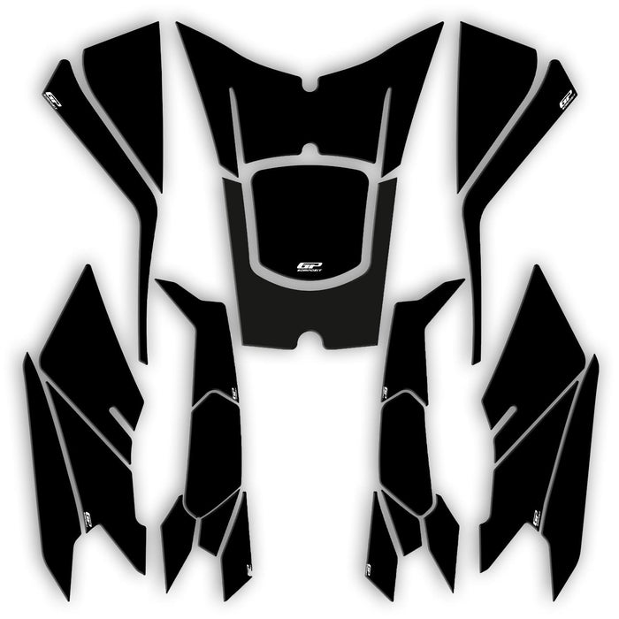 GP Kompozit Tank Pad Set Black Compatible For Honda PCX125 / PCX150  2025