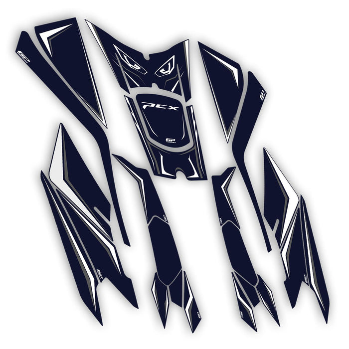 GP Kompozit Tank Pad Set Blue Compatible For Honda PCX125 / PCX150  2025