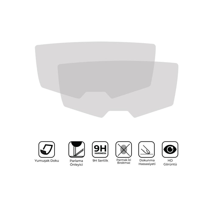 GP Kompozit 9H Nano Glass Dashboard Screen Protector Kit, Anti Glare, Ultra Slim, Hydrophobic Compatible For TVS Apace RTR 200 2024
