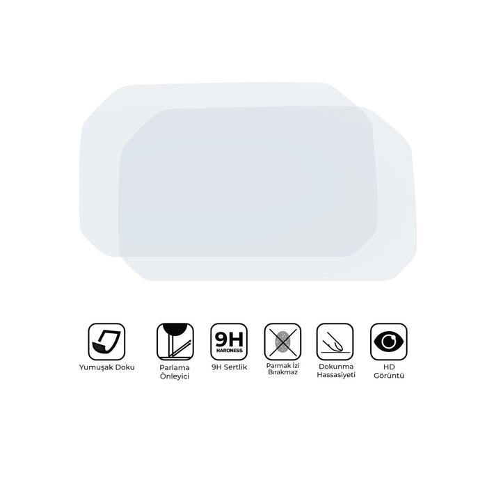 GP Kompozit 9H Nano Glass Dashboard Screen Protector Kit, Anti Glare, Ultra Slim, Hydrophobic Compatible For BMW R 1300 GS 2022-2024