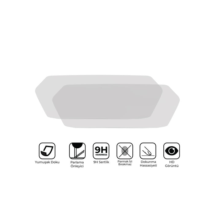 GP Kompozit 9H Nano Glass Dashboard Screen Protector Kit, Anti Glare, Ultra Slim, Hydrophobic Compatible For Yamaha XMAX 400 2023-2024