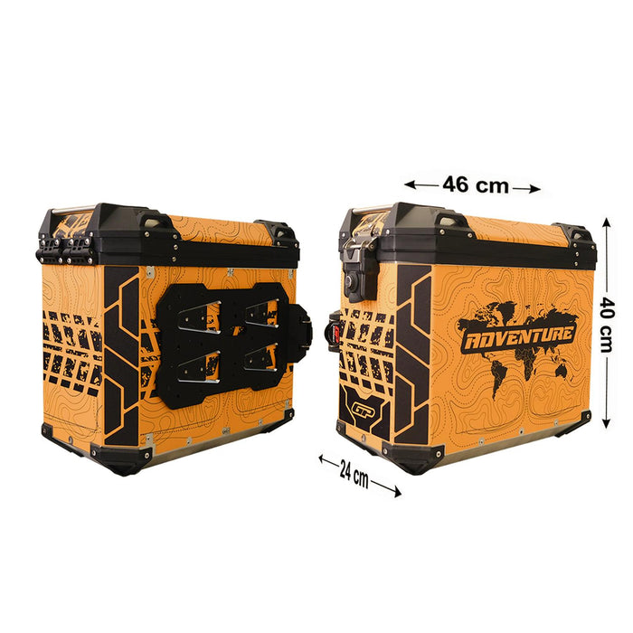 GP Kompozit Universal 40 lt x 2 Aluminum Motorcycle Pannier Sides Cases DSN03
