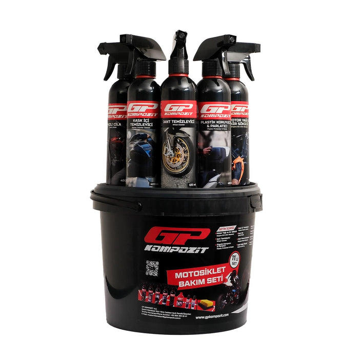 GP Kompozit Motobike / Motorcycle Care and Cleaning Kit, 11 Piece