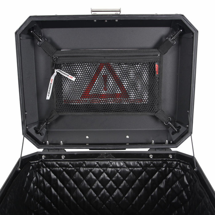 GP Kompozit - Bolsas de malla con cremallera, color negro, compatibles con baúl universal de aluminio para motocicleta de 57 lt