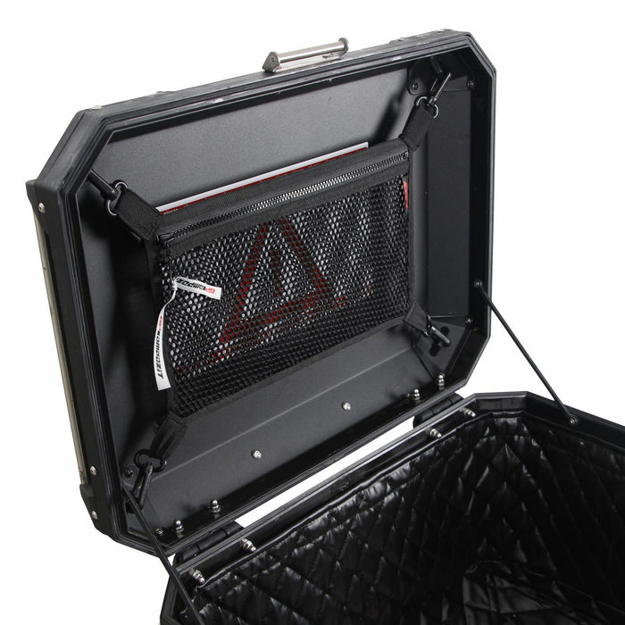 GP Kompozit - Bolsas de malla con cremallera, color negro, compatibles con baúl universal de aluminio para motocicleta de 57 lt