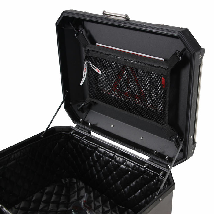 GP Kompozit - Bolsas de malla con cremallera, color negro, compatibles con baúl universal de aluminio para motocicleta de 57 lt
