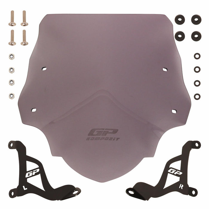 GP Kompozit Windshield Windscreen Smoked Compatible For Aprilia SR 125 / SR 160  2024