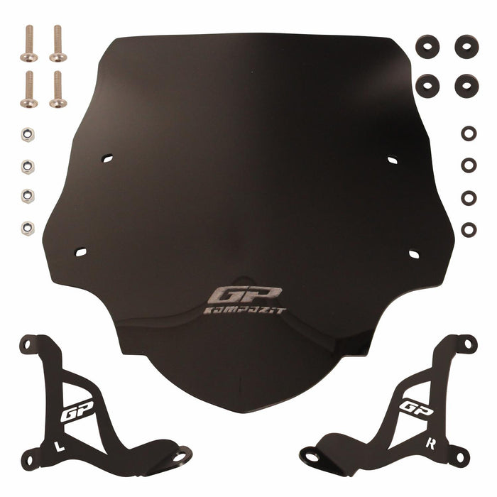 GP Kompozit Windshield Windscreen Black Compatible For Aprilia SR 125 / SR 160  2024