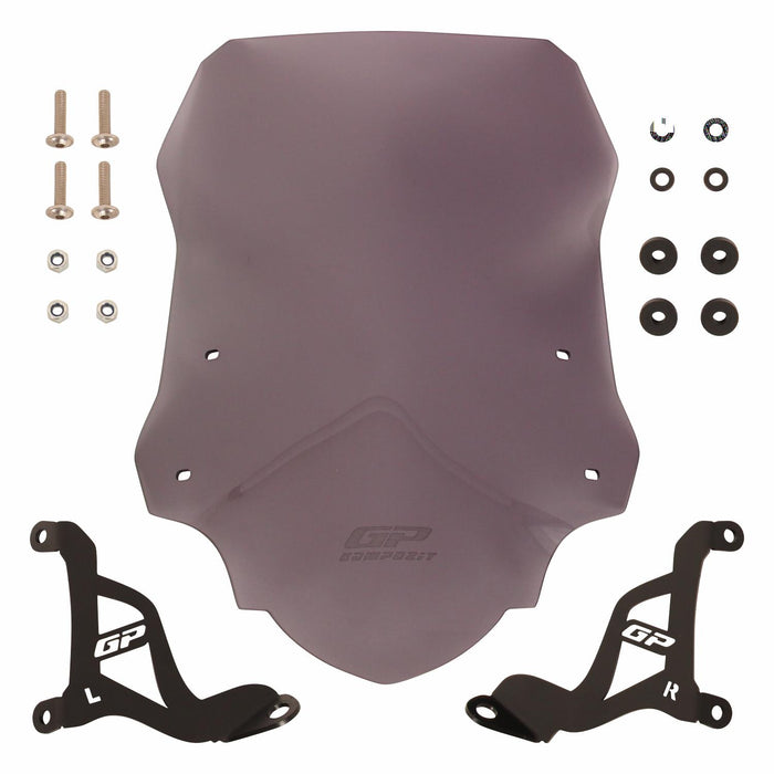 GP Kompozit Windshield Windscreen Smoked Compatible For Aprilia SR125 / SR 160  2024