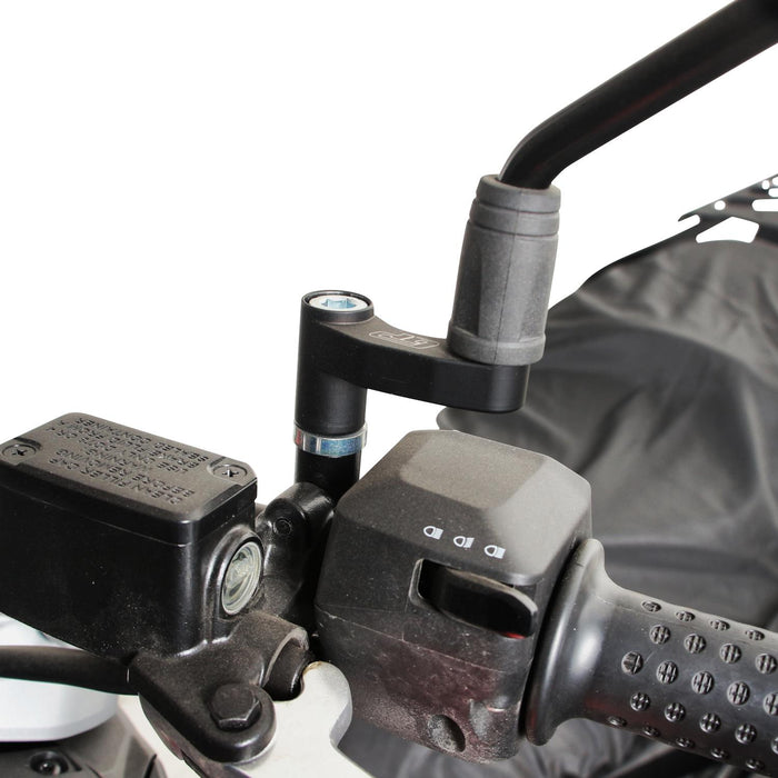 GP Kompozit Mirror Riser Extenders Black Compatible For Aprilia SR GT 125 / SR GT 200  2022-2023