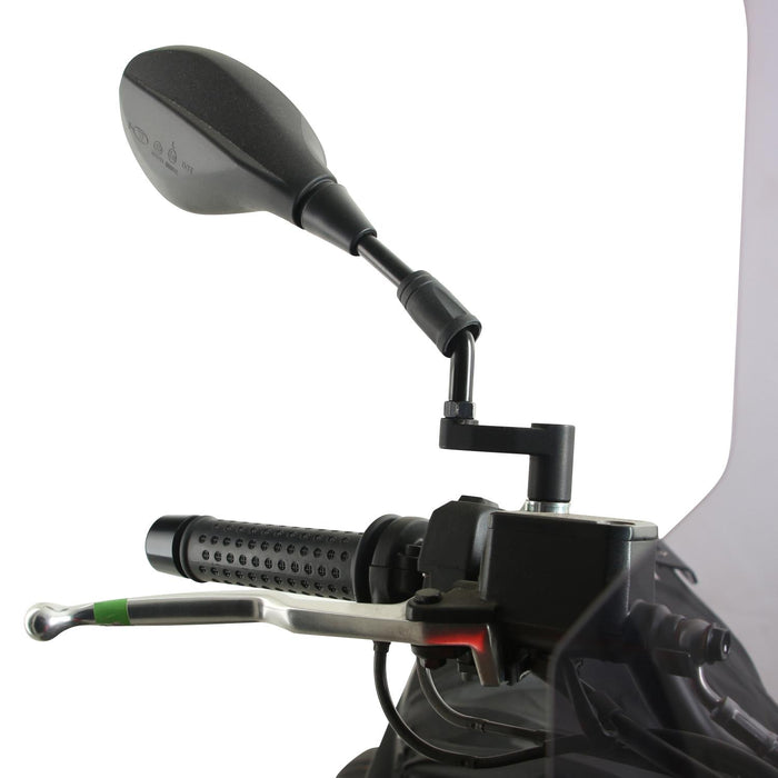 GP Kompozit Mirror Riser Extenders Black Compatible For Aprilia SR GT 125 / SR GT 200  2022-2023