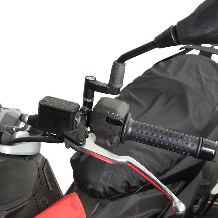 GP Kompozit Mirror Riser Extenders Black Compatible For Aprilia SR GT 125 / SR GT 200  2022-2023