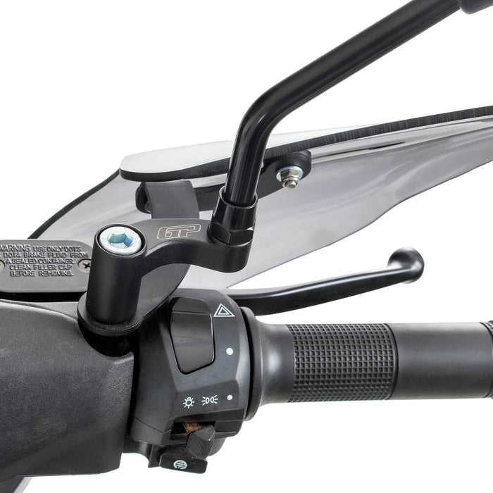 GP Kompozit Mirror Riser Extenders Black Compatible For Arora ZRX 200  2021-2023