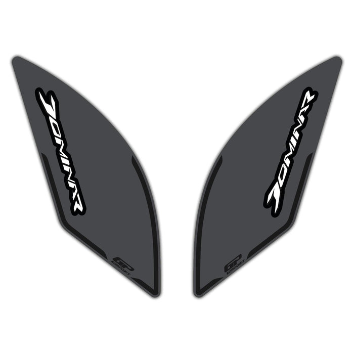 GP Kompozit Protection de réservoir à bande latérale grise compatible avec Bajaj Dominar 250 / Dominar 400 2017-2023