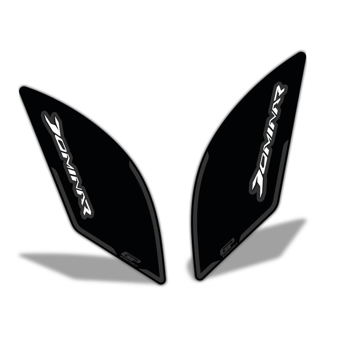 GP Kompozit Protector de tanque lateral negro compatible con Bajaj Dominar 250 / Dominar 400 2017-2023