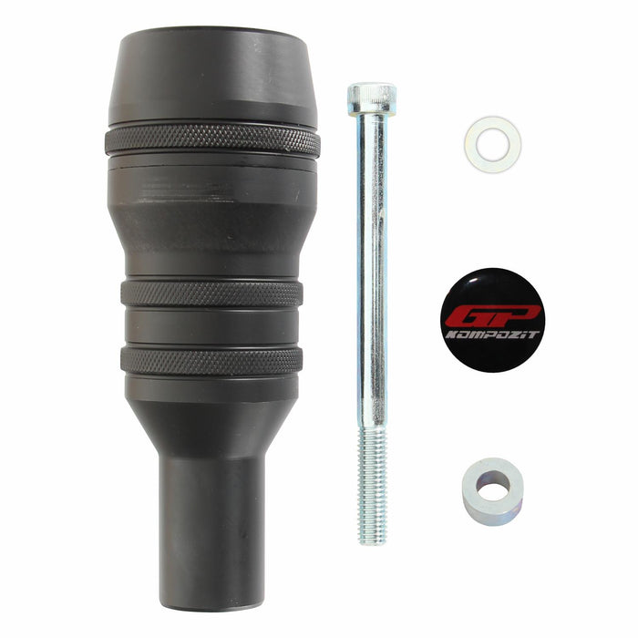 GP Kompozit Exhaust Crash Frame Slider Black Compatible For Bajaj Pulsar N250  2021-2024