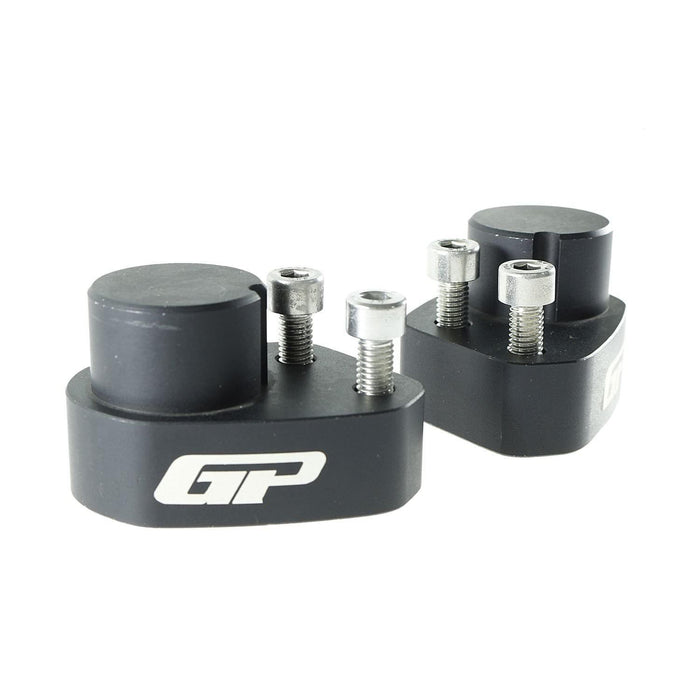 GP Kompozit Elevador de manillar negro compatible con Bajaj Pulsar NS200 2011-2023