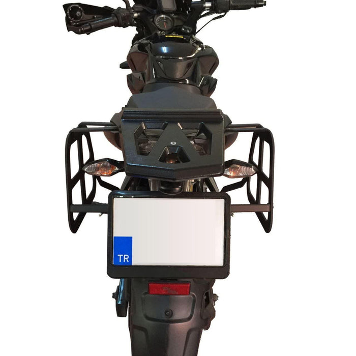 GP Kompozit Side Carrier Pannier Rack Black Compatible For Bajaj Pulsar NS200  2011-2023