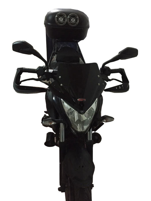 GP Kompozit Pare-brise sport noir compatible avec Bajaj Pulsar NS200 2011-2023