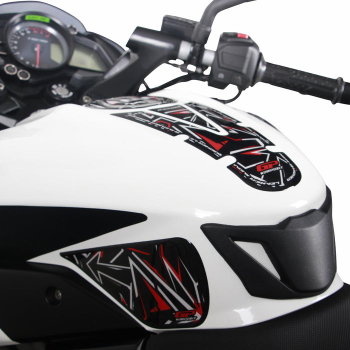GP Kompozit Tank Pad Set Gray Compatible For Bajaj Pulsar NS200  2011-2023