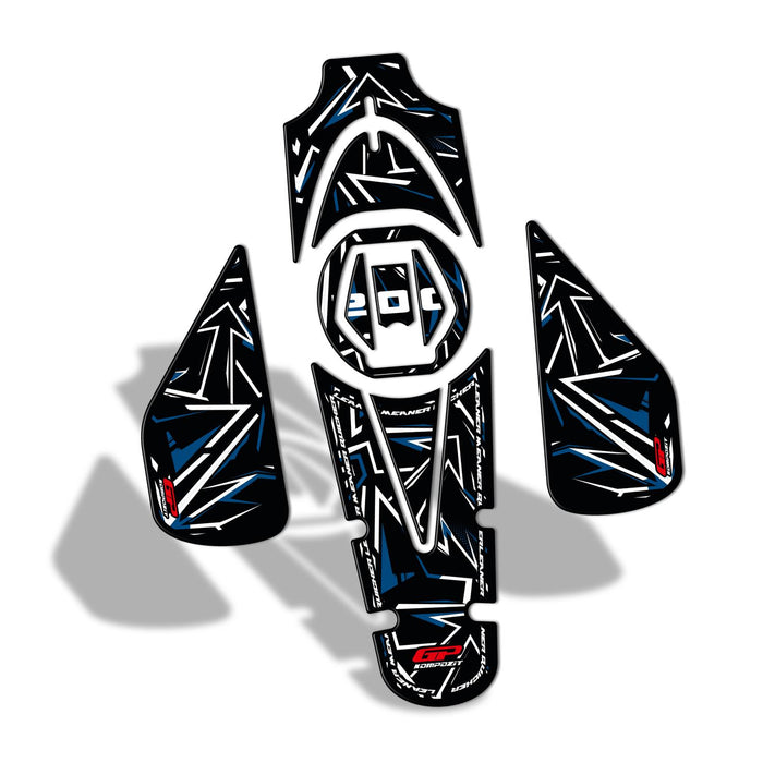 GP Kompozit Tank Pad Set Blue Compatible For Bajaj Pulsar NS200  2011-2023
