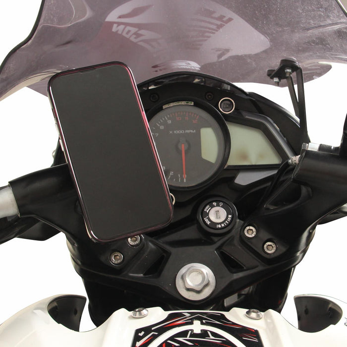 GP Kompozit Phone / Navigation / GPS Holder Bracket Black Compatible For Bajaj NS200 2011-2024