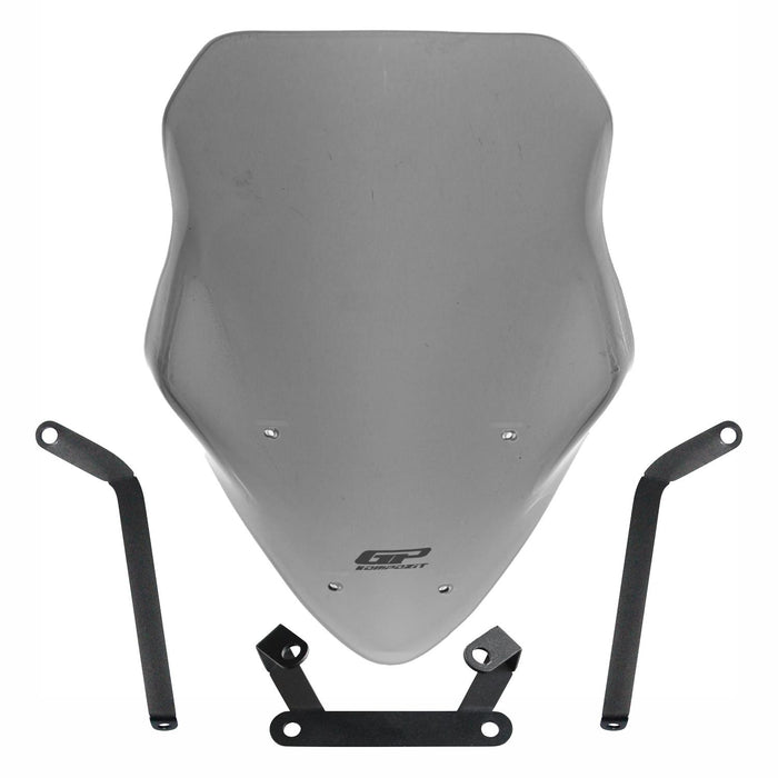 GP Kompozit Parabrisas largo Touring ahumado compatible para Bajaj Pulsar NS200 2011-2023