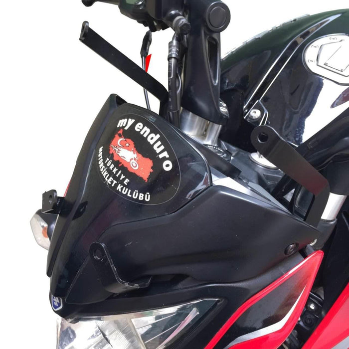 GP Kompozit Pare-brise long Touring fumé compatible pour Bajaj Pulsar NS200 2011-2023