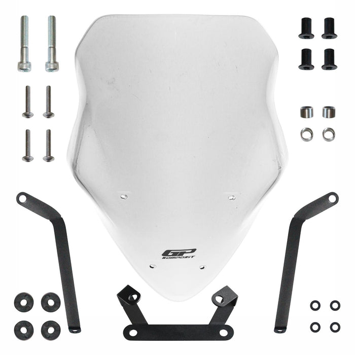 GP Kompozit Parabrisas Largo Touring Transparente Compatible Para Bajaj Pulsar NS200 2011-2023