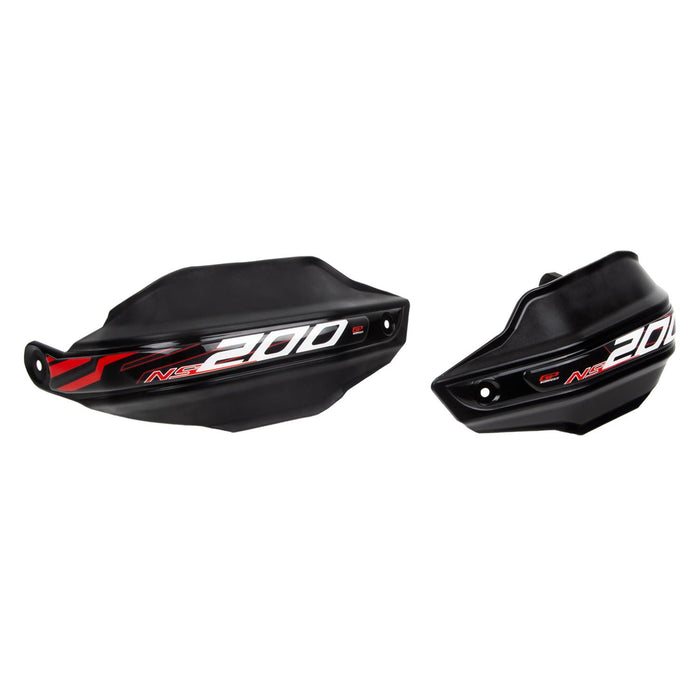 GP Kompozit Guardamanos de plástico negro compatible con Bajaj Pulsar NS200 2014-2023