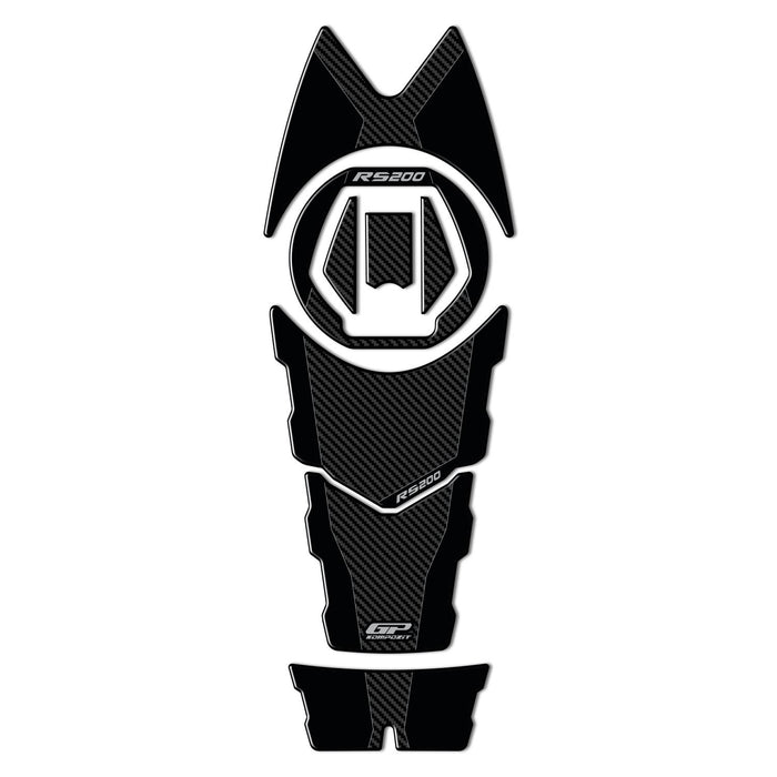 GP Kompozit Tank Pad Carbon Compatible For Bajaj Pulsar RS200 2015-2024