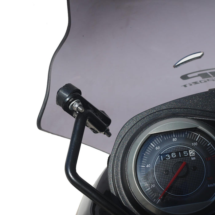 GP Kompozit Pare-brise fumé compatible pour Bajaj V15 2017-2020