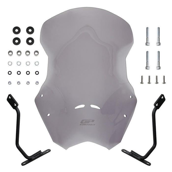 GP Kompozit Pare-brise fumé compatible pour Bajaj V15 2017-2020