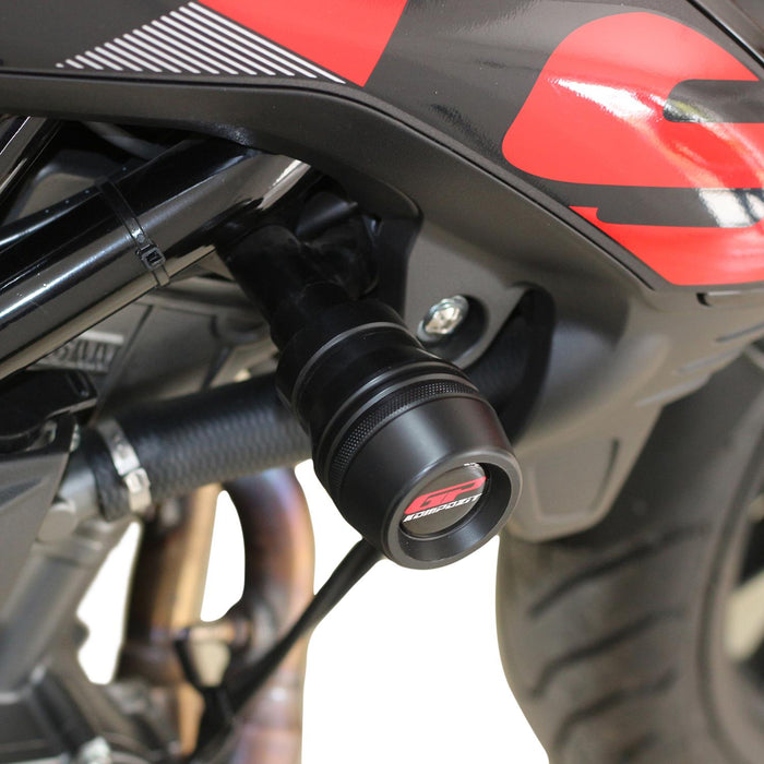 GP Kompozit Engine Crash Frame Sliders Black Compatible For Benelli TNT249S  2019-2020