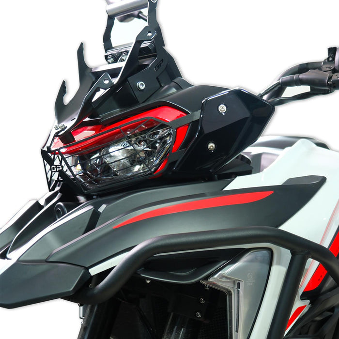 GP Kompozit Headlight Grille Guard Protector Black Compatible For Benelli TRK 702 / TRK 702 X  2024
