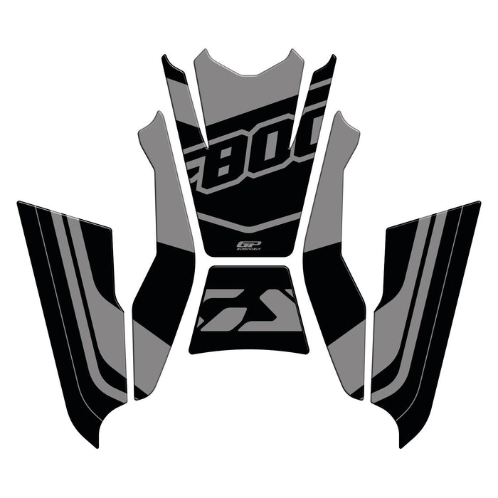 GP Kompozit Tank Pad Set Black Compatible For BMW F 800 GS 2024