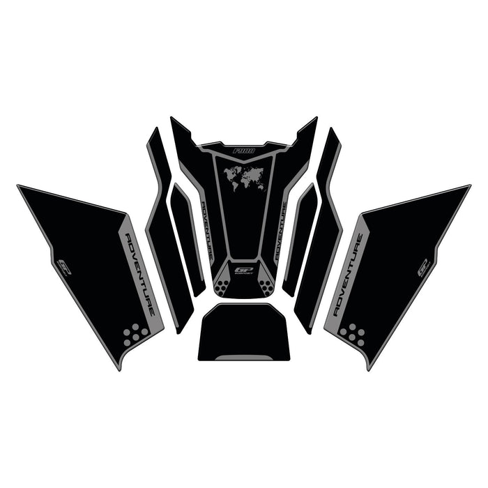 GP Kompozit Tank Pad Set Black Compatible For BMW F 900 GS ADV 2024