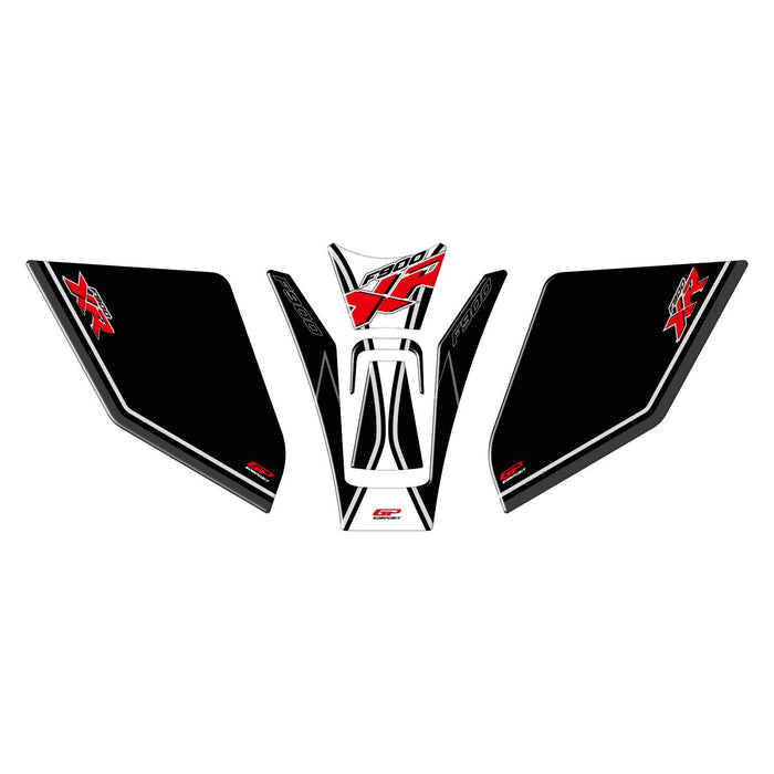 GP Kompozit Tank Pad Strip Tank Set Black-White Compatible For BMW F 900 XR  2021-2023