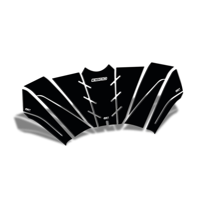 GP Kompozit Juego de protectores de depósito negros compatibles con BMW K 1600 GT / K 1600 GTL 2017-2023