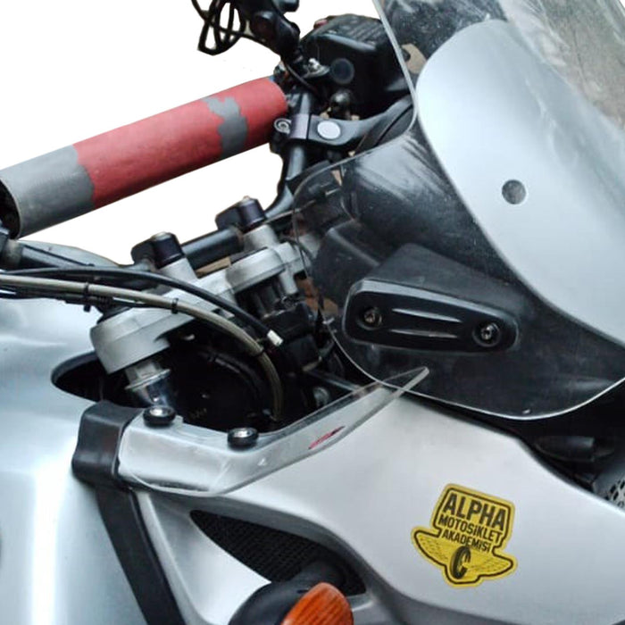 GP Kompozit Deflector de viento alerón lateral ahumado compatible con BMW R 1150 GS / R 1150 GS ADV 2000-2006