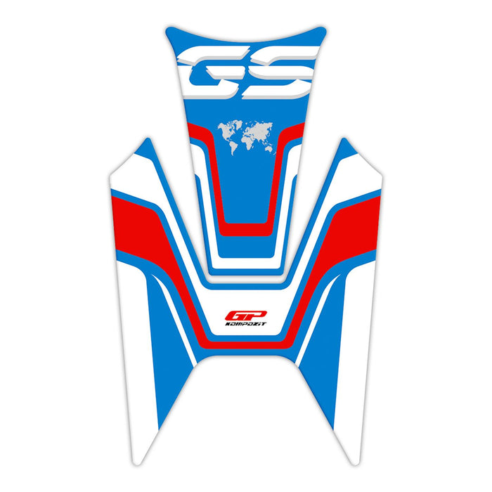 GP Kompozit Protection de réservoir Bleu-Rouge Compatible pour BMW R 1200 GS 2013-2023