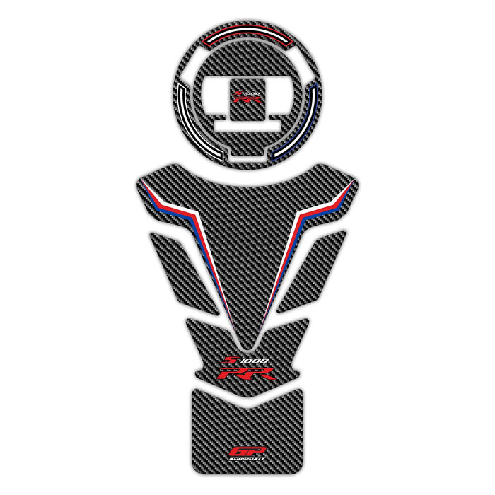 GP Kompozit Kit de protection de réservoir Bleu-Rouge Compatible pour BMW S 1000 RR 2015-2019