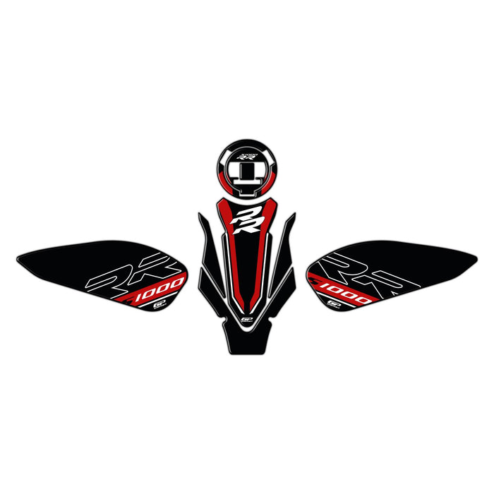 GP Kompozit Tank Pad Set Black Compatible For BMW S 1000 RR 2019-2024