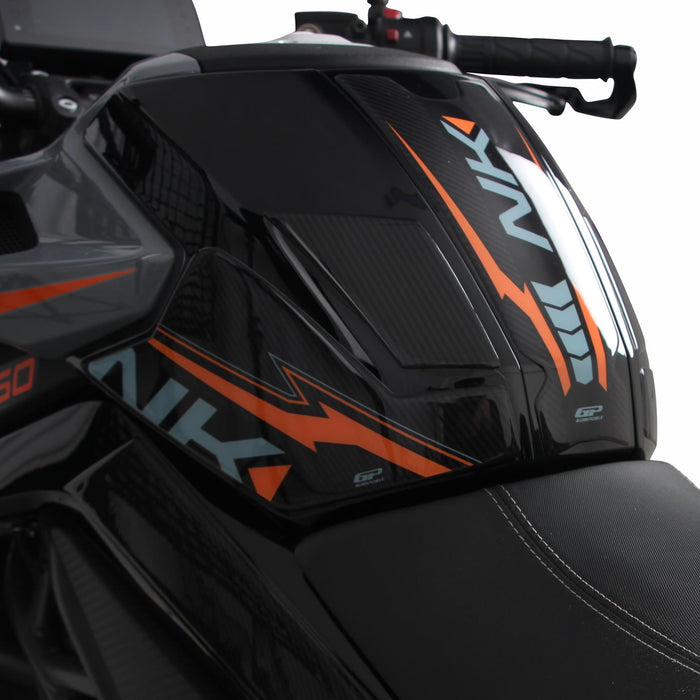 GP Kompozit Tank Pad Full Set Orange Compatible For CFMOTO 250NK / 300NK  2023-2025