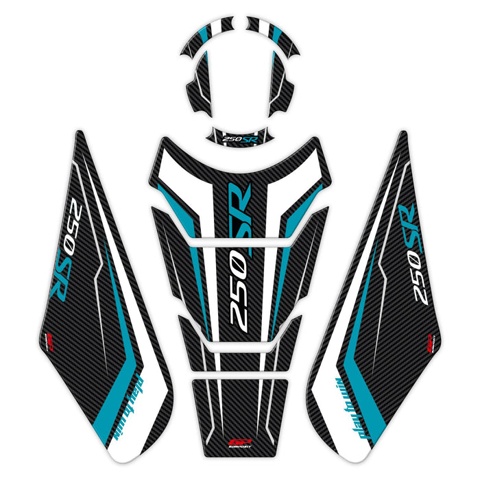 GP Kompozit Tank Pad Set Turquoise Compatible For CFMOTO 250SR / 300SR 2020-2024