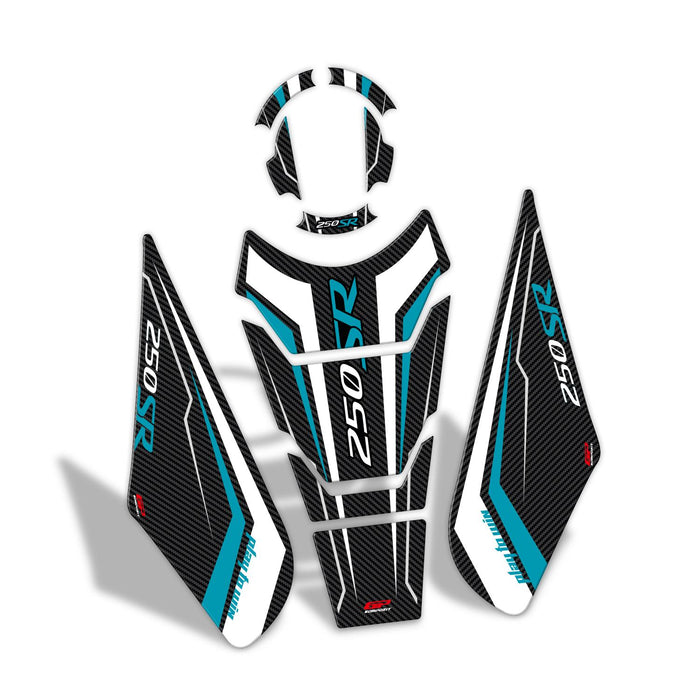 GP Kompozit Tank Pad Set Turquoise Compatible For CFMOTO 250SR / 300SR  2020-2024
