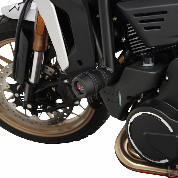 GP Kompozit Curseur de cadre de crash moteur noir compatible pour CFMOTO 700CL-X 2022-2023