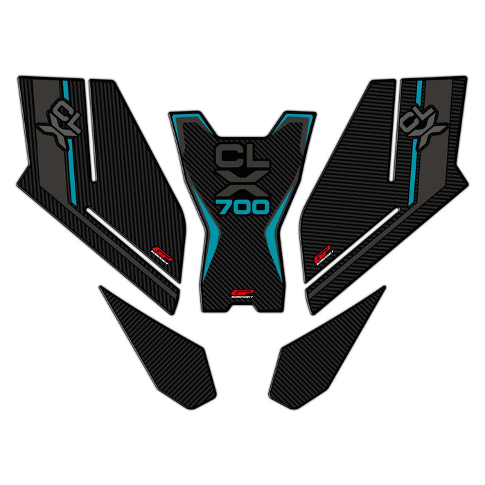 GP Kompozit Tank Pad Set Turquoise Compatible For CFMOTO 700CL-X 2022-2023