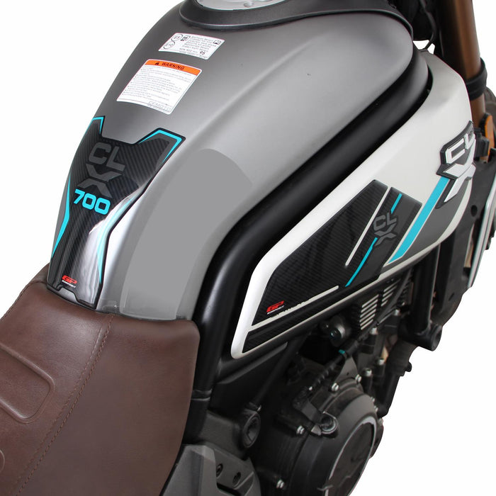 GP Kompozit Tank Pad Set Turquoise Compatible For CFMOTO 700CL-X  2022-2023